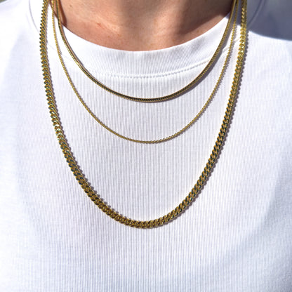 Curb Necklace - Solid 9ct. Gold