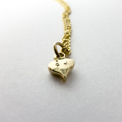 Flamin' Heart Pendant - Gold